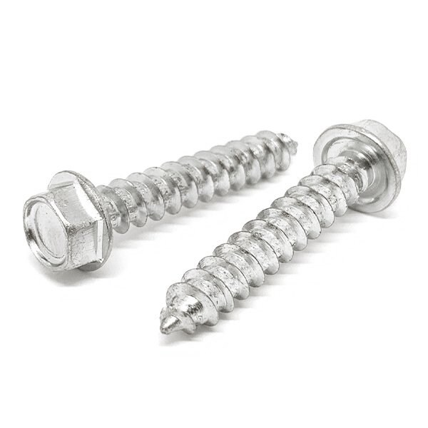 Boltsandnuts.Com Sheet Metal Screw, #8-15 x 1-1/2 in, Plain 18-8 Stainless Steel Flange Hex Head Hex Drive, 2000 PK 8D150HWTSSS/A-2000 - main